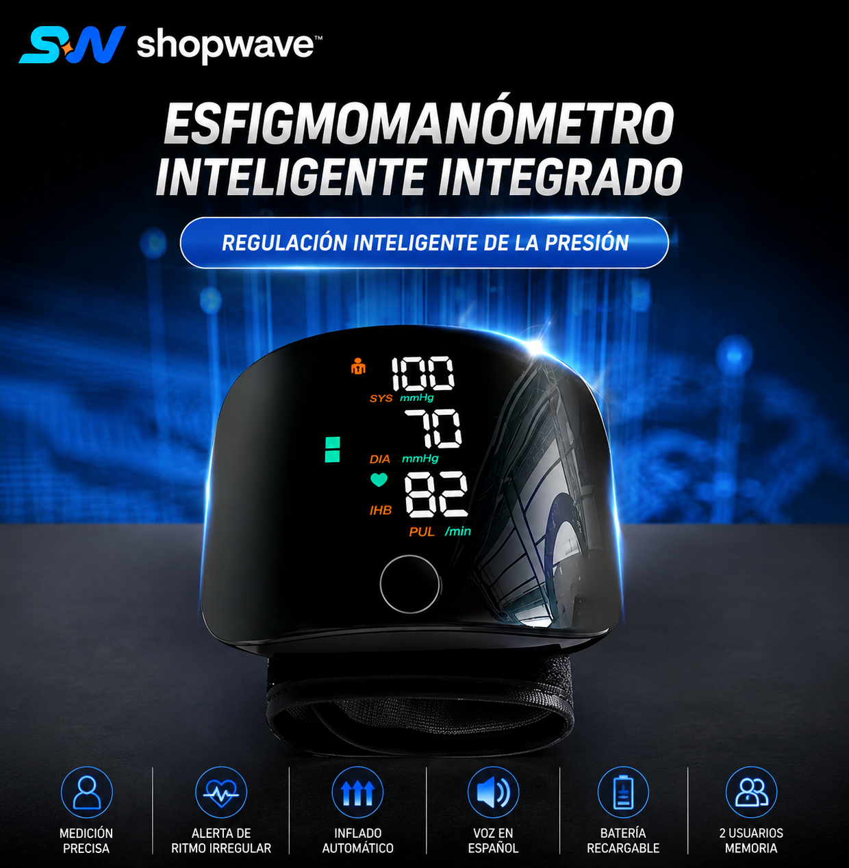 TC - TENSIOMETRO DIGITAL NEGRO